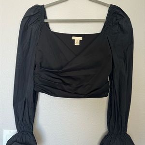 Black long sleeve blouse